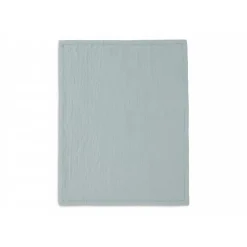 Couverture berceau 75x100 cm gaze de coton jacquard sea green