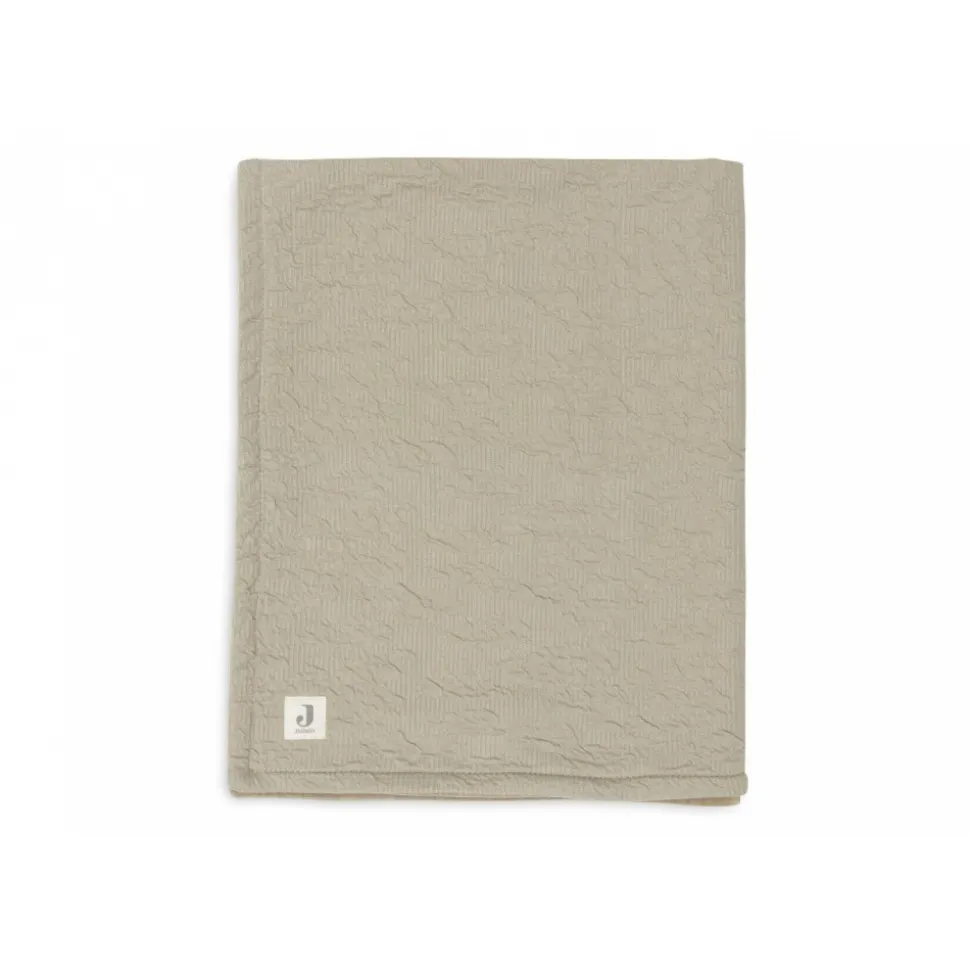 Couverture berceau 75 x 100cm soft waves olive