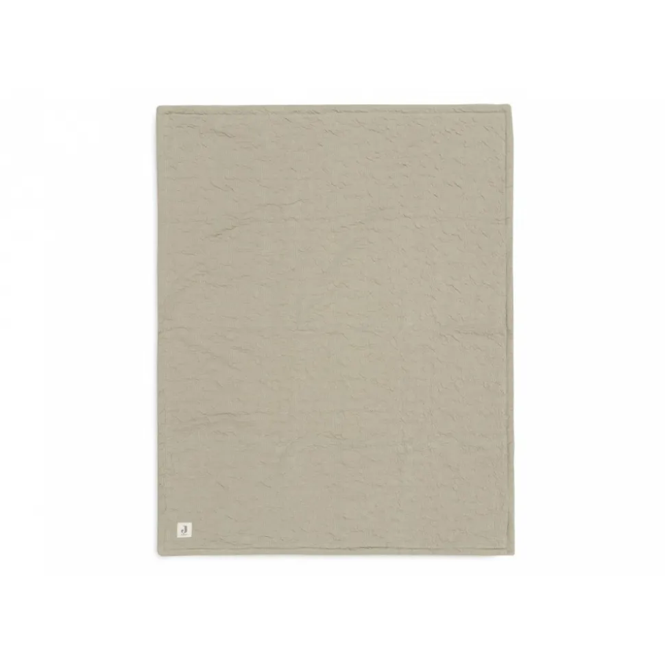 Couverture berceau 75 x 100cm soft waves olive