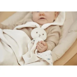 Couverture doudou lapin 80 x 70 cm crème