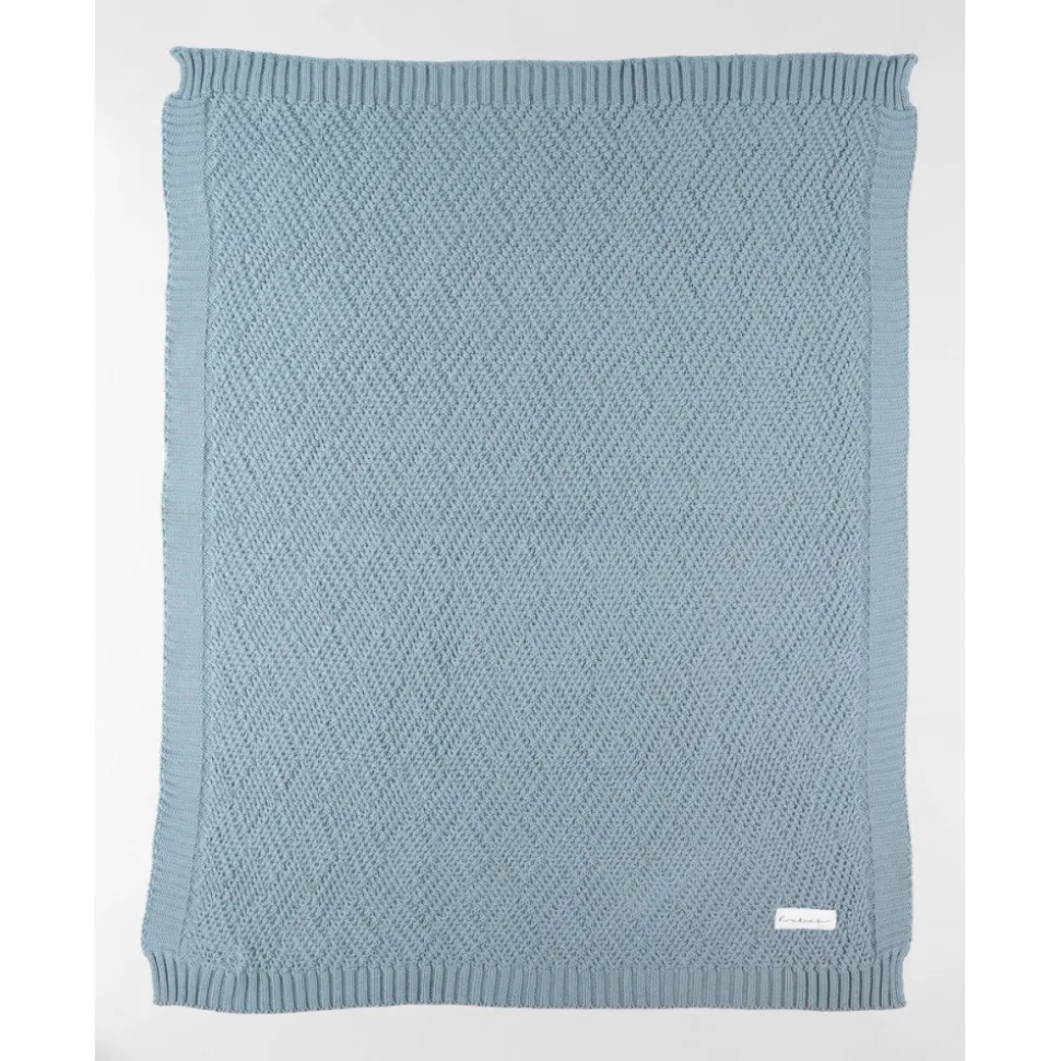Couverture en tricot 75x100cm ice blue - mix and match