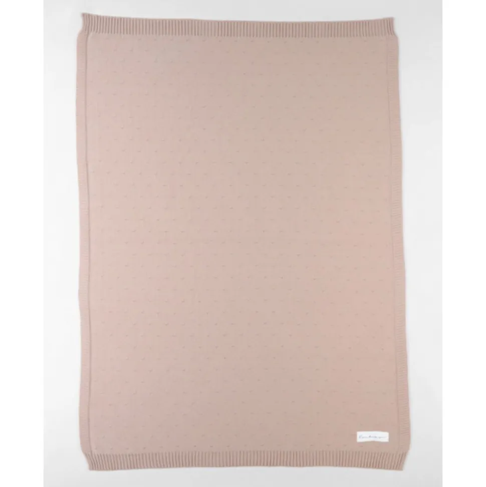 Couverture en tricot 75x100cm powder pink - mix and match