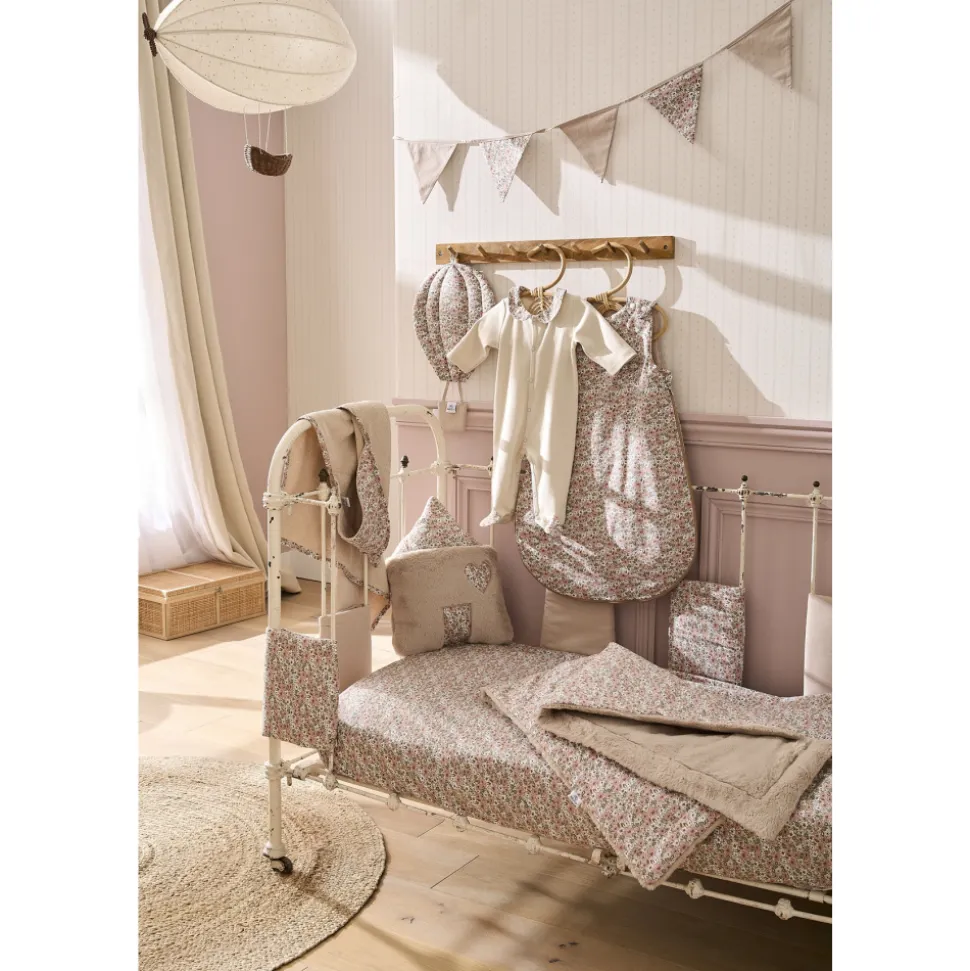 Couverture luxe fausse fourrure angora beige / liberty - afternoon tea