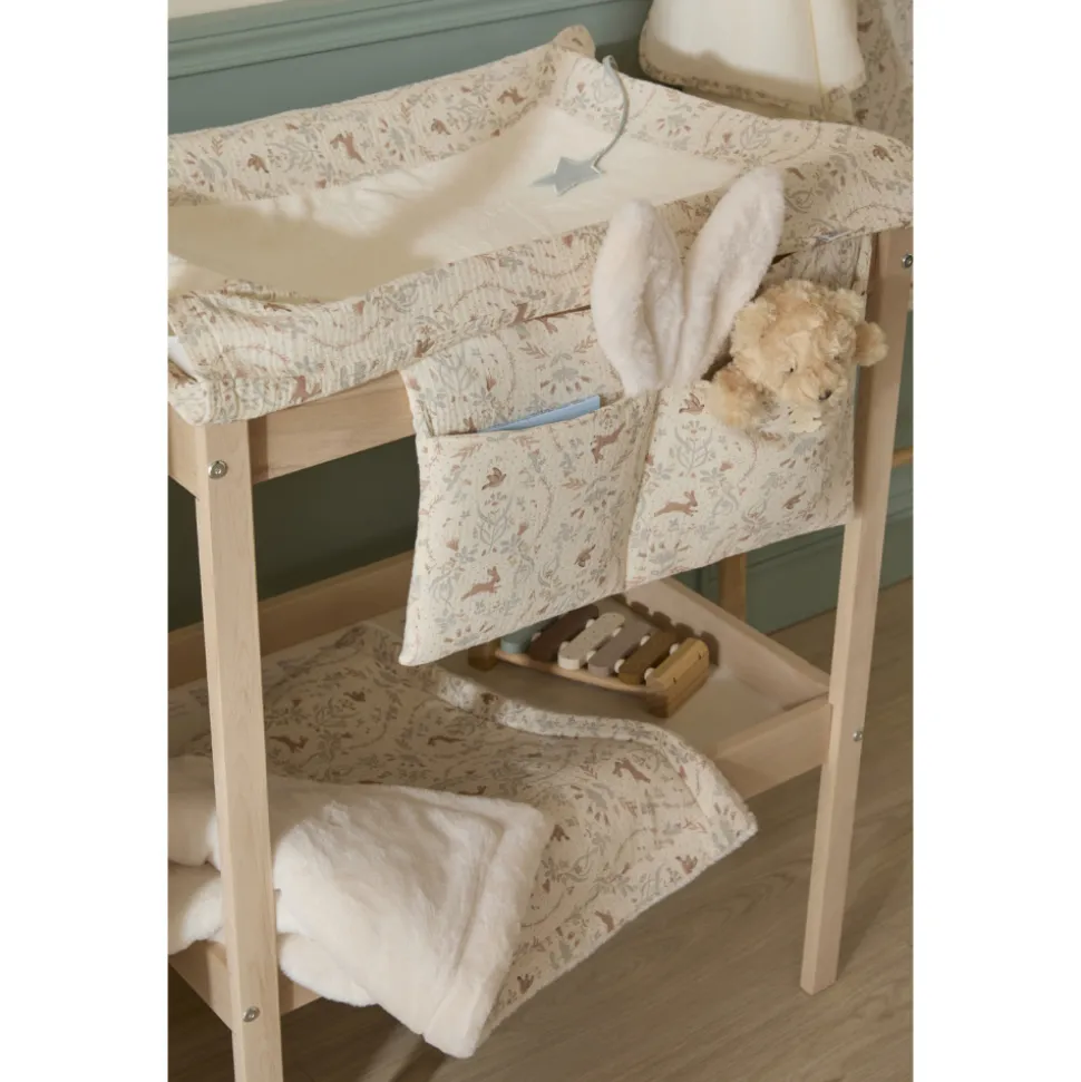 Couverture luxe microfibre avec fausse fourrure 70 x 100 cm jardin enchanté