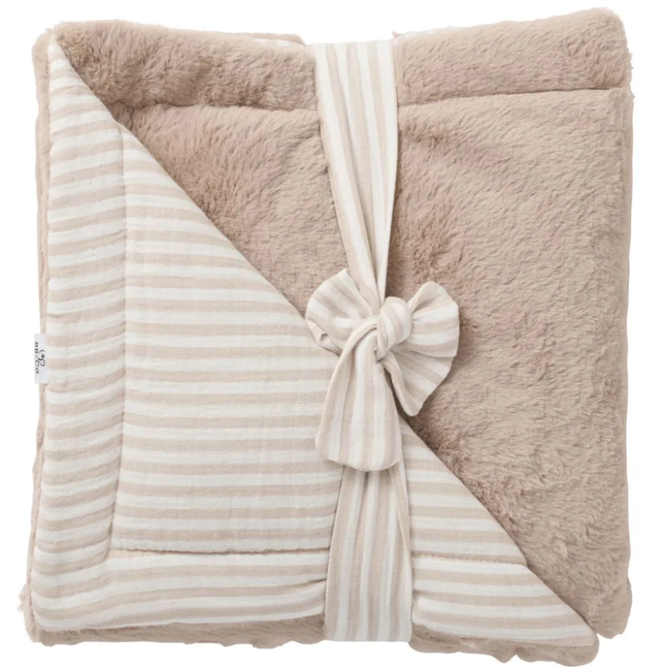 Couverture luxe microfibre soft stripes galet