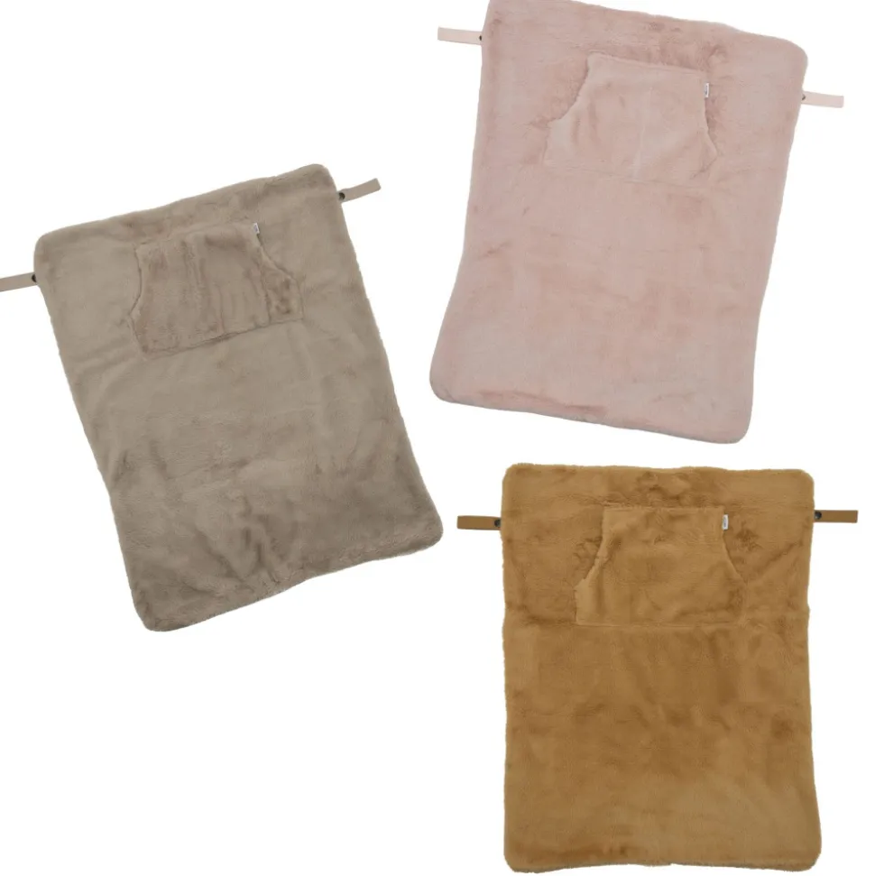 Couverture nomade fausse fourrure angora - pétale