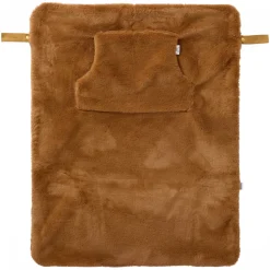 Couverture nomade fausse fourrure angora - havane