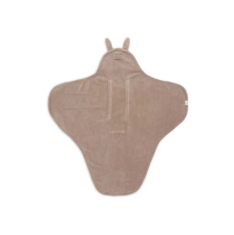 Couverture nomade portefeuille bunny cloudy rib milky coffee