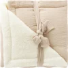 Couverture polaire doublée biscuit