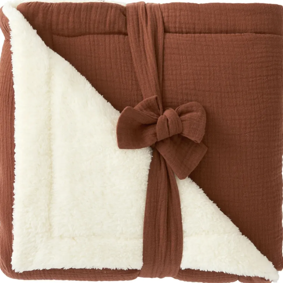 Couverture polaire doublée toffee