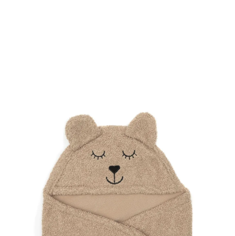 Couverture portefeuille bear bouclette biscuit