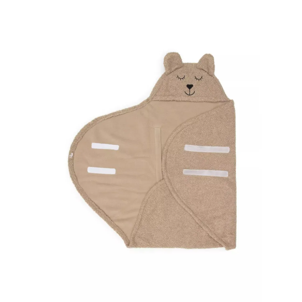 Couverture portefeuille bear bouclette biscuit