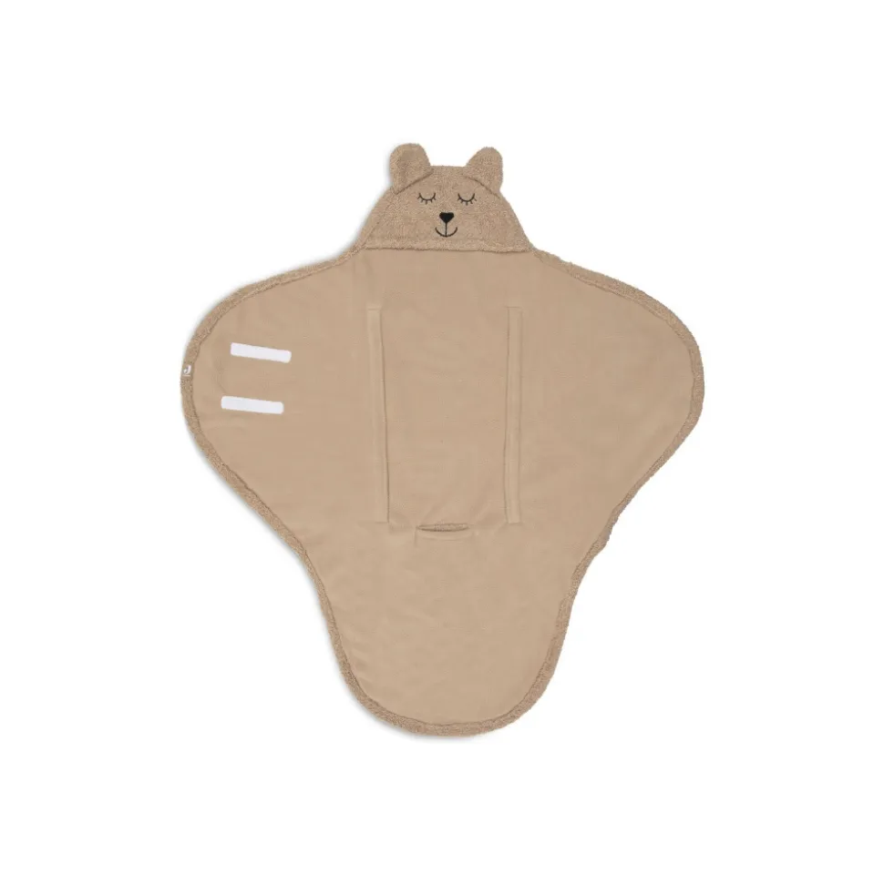 Couverture portefeuille bear bouclette biscuit