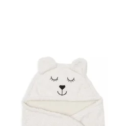 Couverture portefeuille bear bouclette oatmeal