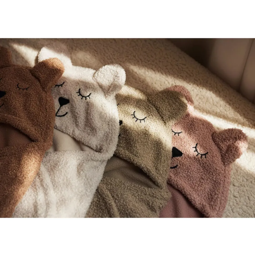 Couverture portefeuille bear bouclette oatmeal