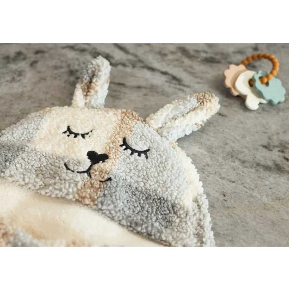 Couverture portefeuille câline bunny check bouclette