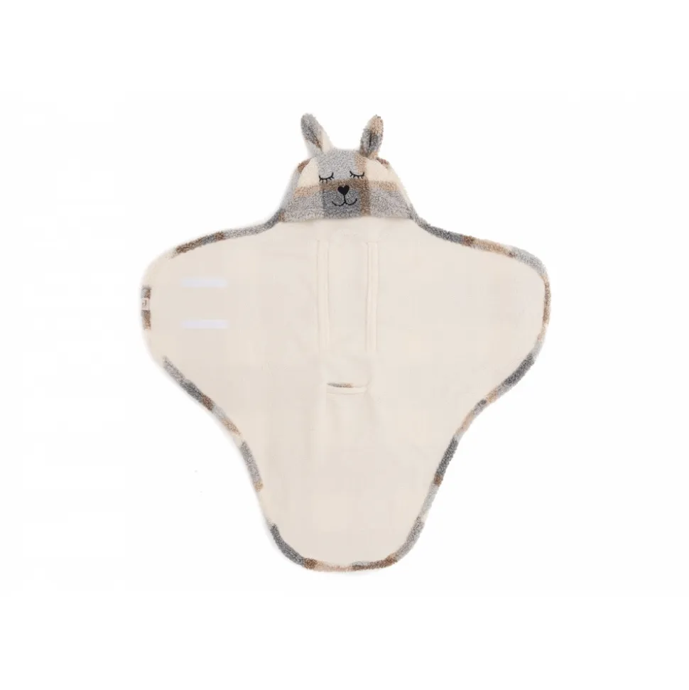 Couverture portefeuille câline bunny check bouclette