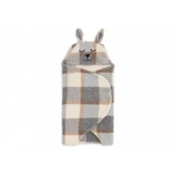 Couverture portefeuille câline bunny check bouclette