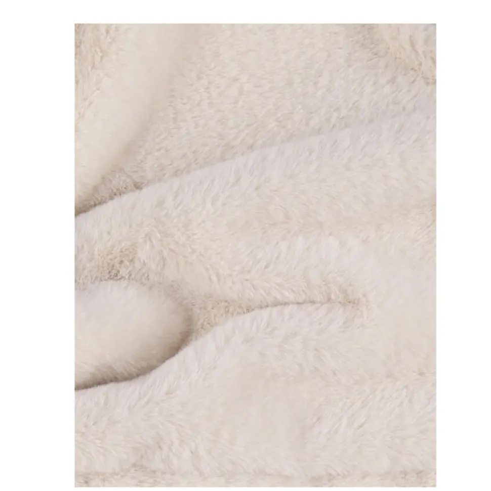 Couverture promenade fausse fourrure bébé beige mix and match