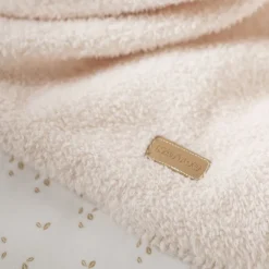 Couverture supersoft 75x100cm teddy bouclette ecru
