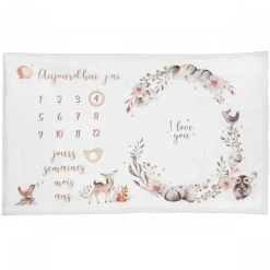 Couverture étape bébé 80x120 cm nature - modèle aléatoire