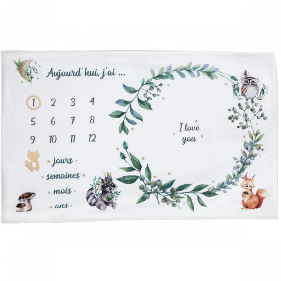 Couverture étape bébé 80x120 cm nature - modèle aléatoire