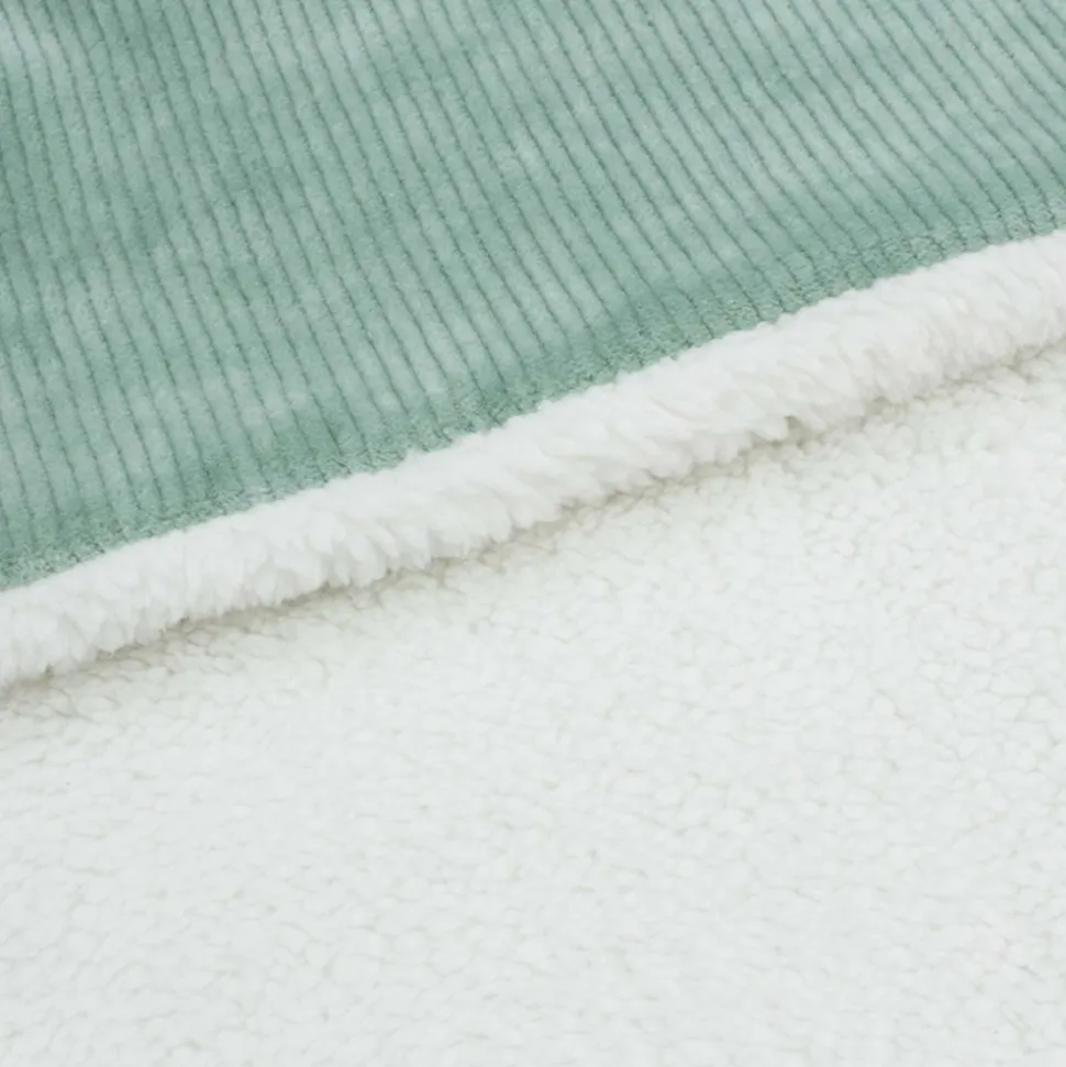 Couverture 100x75 cm - sherpa sauge