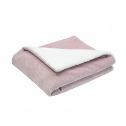 Couverture 100x140 cm - sherpa vieux rose