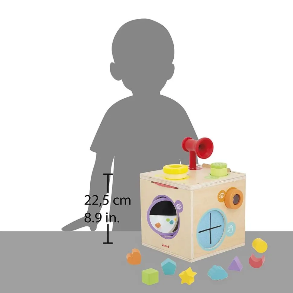 Cube d'activités boîte sensorielle pour enfant