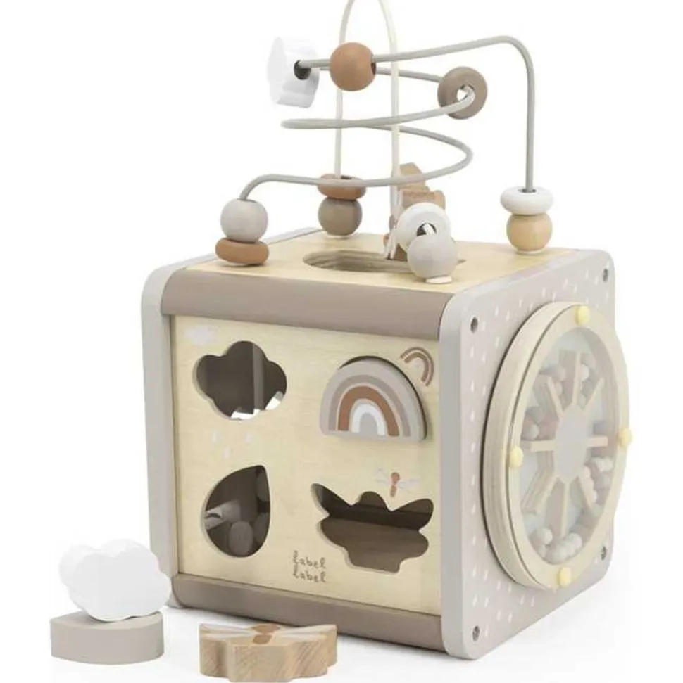Cube d'activités en bois - nougat