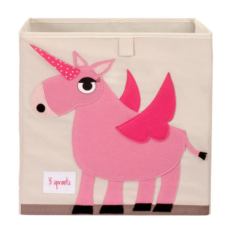 Cube de rangement licorne 33 x 33 cm