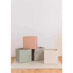 Cube de rangement uni argile 33 x 33 cm
