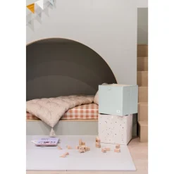 Cube de rangement uni vert 33 x 33 cm