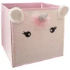 Cube de rangement 29x29 cm licorne rose