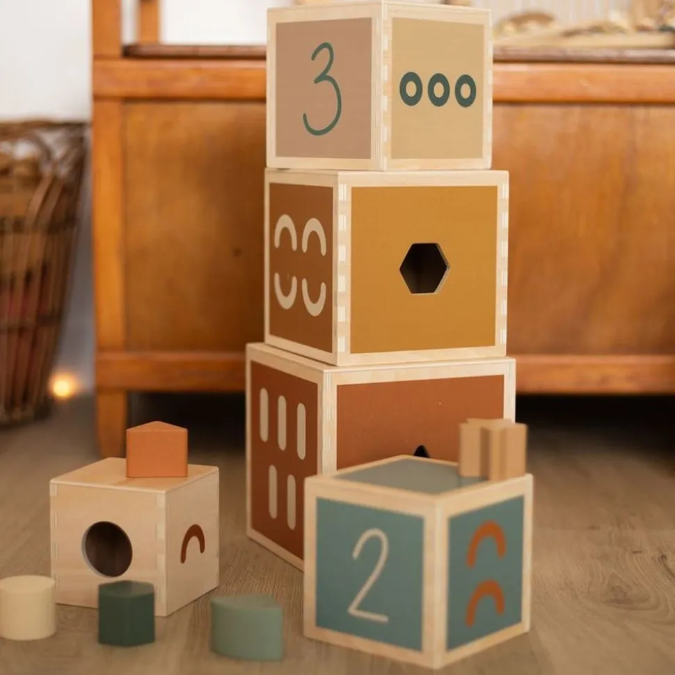 Cubes empilables en bois fsc