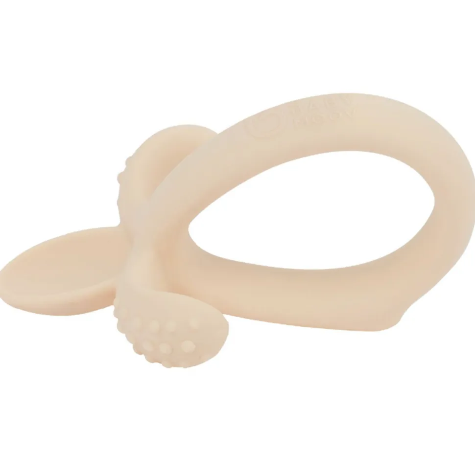 Cuillère de dentition 2 en 1 bébé silicone beige
