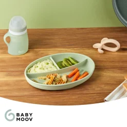 Cuillère de dentition 2 en 1 bébé silicone beige