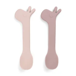 Cuillère silicone lot de 2 lalee rose
