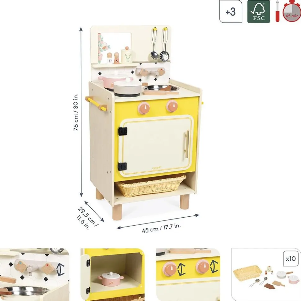 Cuisine en bois pour enfant mamie soleil
