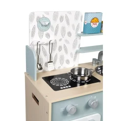 Cuisine enfant en bois plume verte