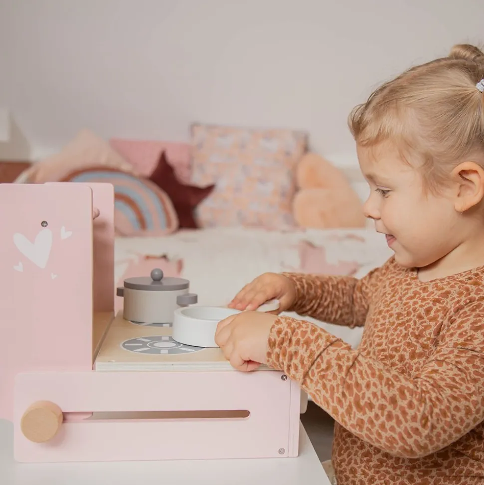 Cuisine pliable en bois - rose
