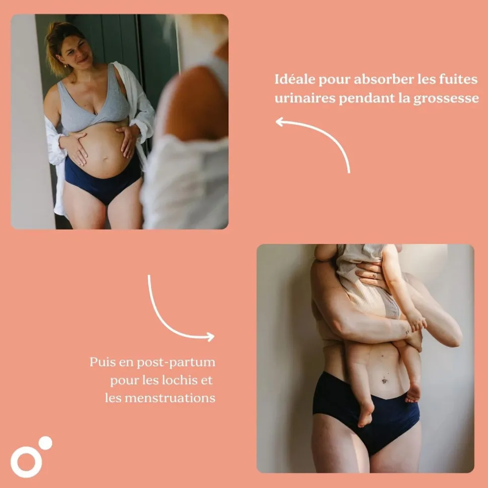 Culotte post partum et menstruelle flowly black 3xl/4xl/5xl