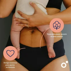 Culotte post partum et menstruelle flowly black l/xl/xxl