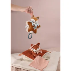 Doudou attache sucette 20 cm mina la renarde