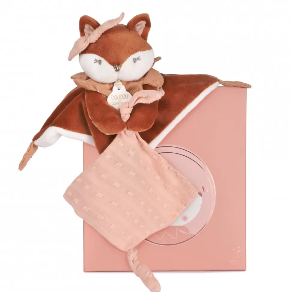 Doudou attache sucette 20 cm mina la renarde