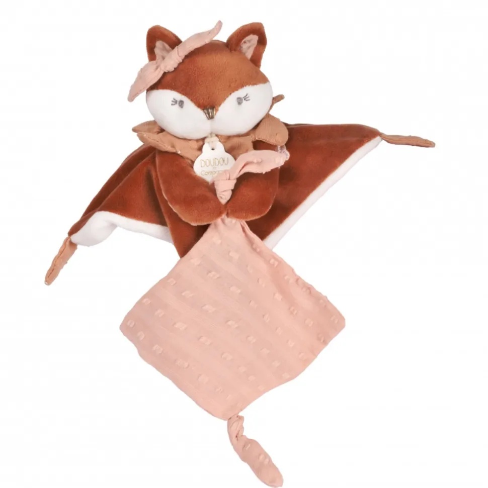 Doudou attache sucette 20 cm mina la renarde