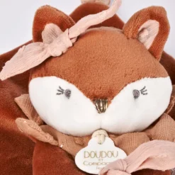 Doudou attache sucette 20 cm mina la renarde