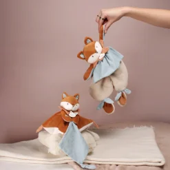 Doudou attache sucette 20 cm timo le renard