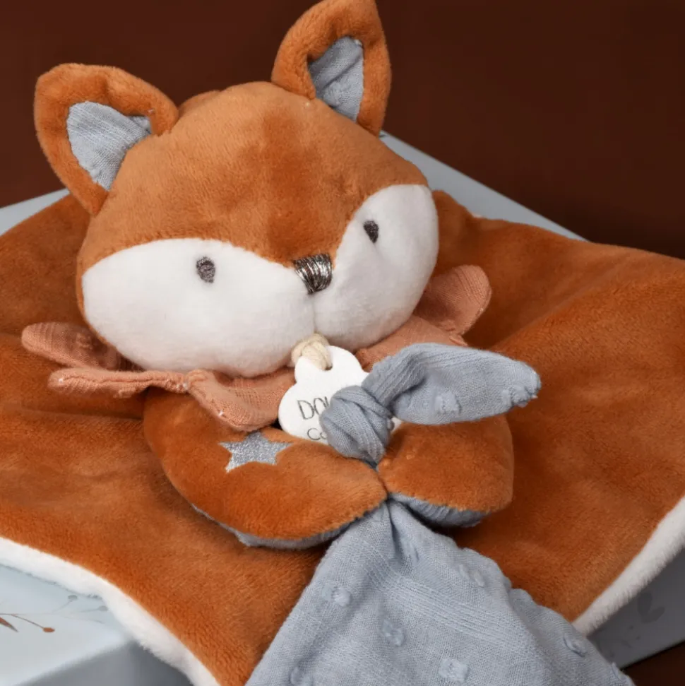 Doudou attache sucette 20 cm timo le renard