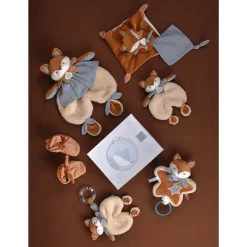 Doudou attache sucette 20 cm timo le renard